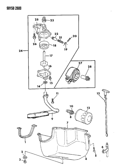 1990 Chrysler LeBaron Engine Oiling Diagram
