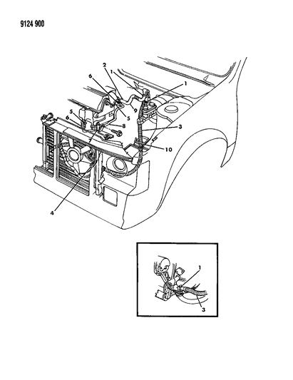 1989 Dodge Omni Plumbing - Heater Diagram