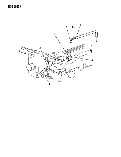 1989 Chrysler LeBaron GTC Crankcase Ventilation Diagram 2