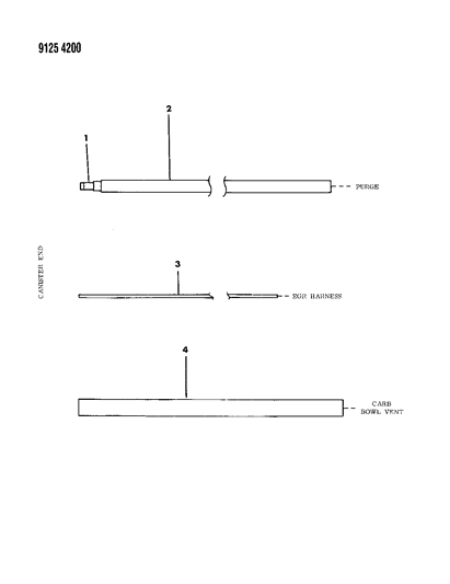 1989 Dodge Diplomat Vapor Canister Hose Harness Diagram 1