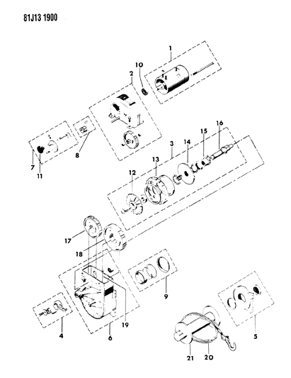 1985 Jeep Grand Wagoneer Winch Mounting Warn Diagram 1