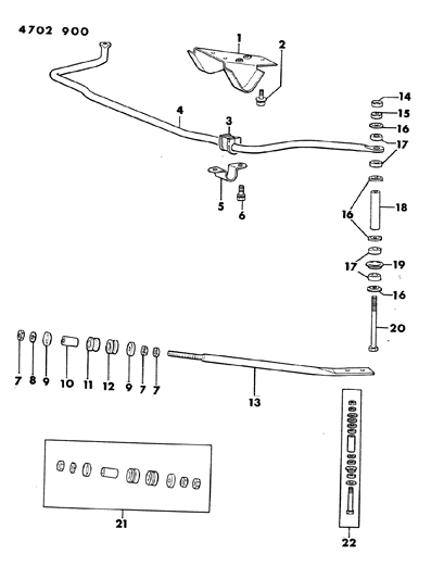 1984 Dodge Ram 50 Stabilizer - Front Diagram 2