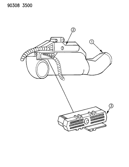 1992 Dodge Ram Van Single Board Engine Controller Diagram