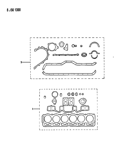 1987 Jeep Cherokee Engine Gasket Sets Diagram 4