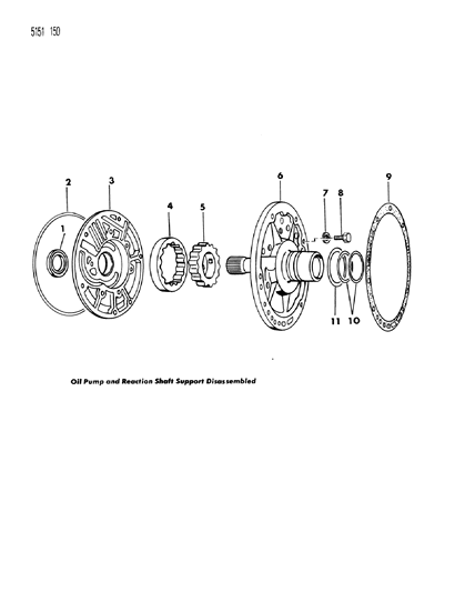 1985 Chrysler LeBaron Oil Pump With Reaction Shaft Diagram 1