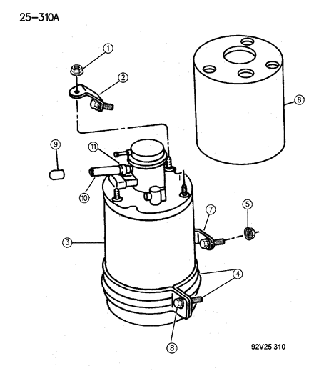 1994 Dodge Viper Vacuum Canister Diagram