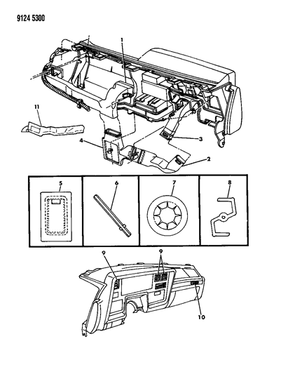 1989 Dodge Dynasty Air Distribution Ducts Diagram