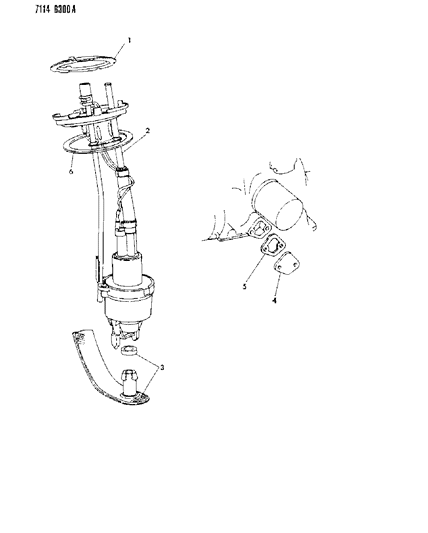 1987 Chrysler Town & Country Fuel Pump Diagram 1