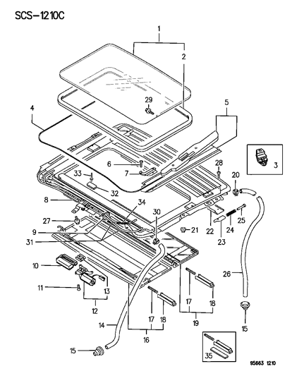 1995 Chrysler Sebring Sunroof Diagram