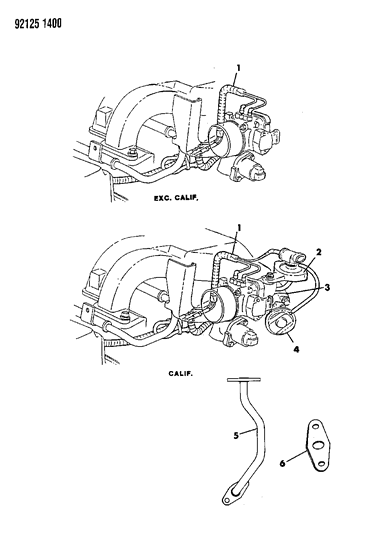 1992 Dodge Shadow EGR System Diagram 4