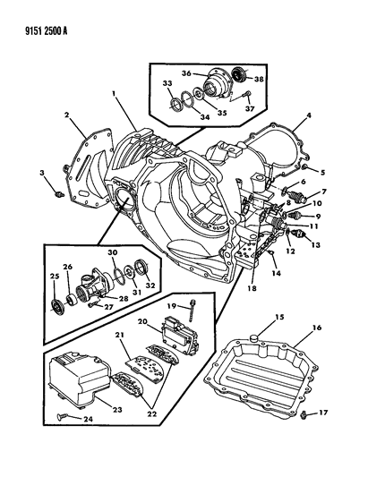 1989 Dodge Dynasty Case, Extension And Solenoid Diagram