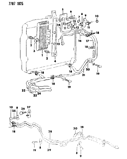 1988 Dodge Raider Gasket-Oil Cooler Tube Diagram for MB033054