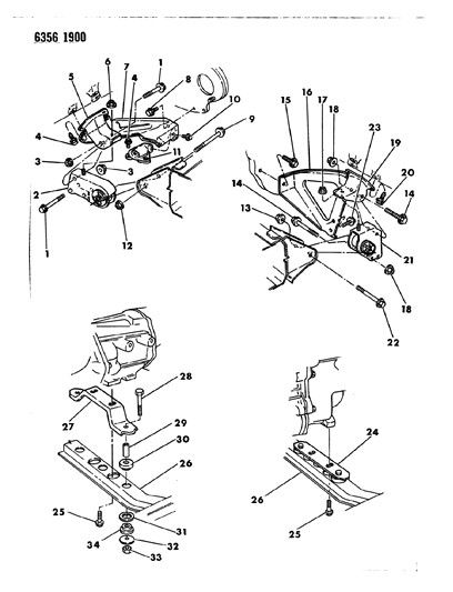 1987 Dodge Dakota Engine Mounting Diagram 3