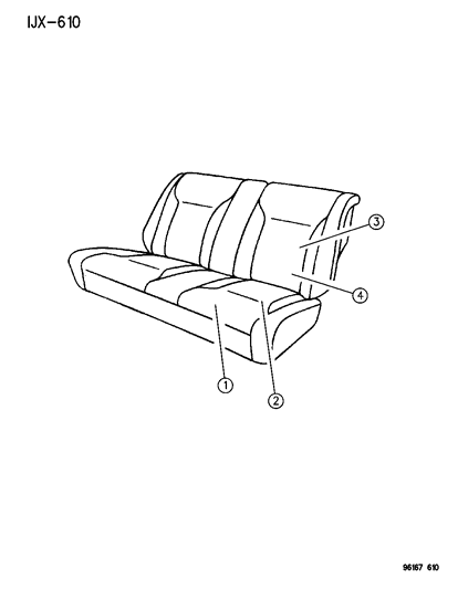 1996 Chrysler Sebring Rear Seats Diagram 1