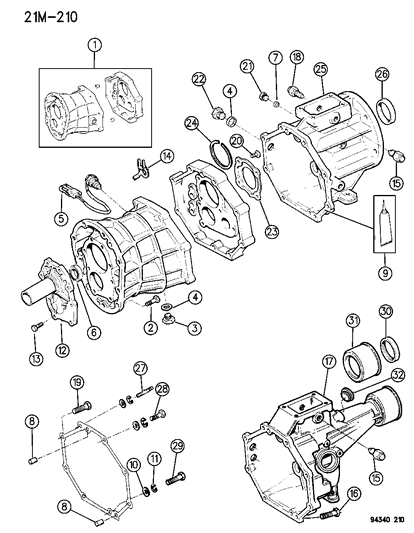 1994 Dodge Dakota Case & Extension Diagram 2