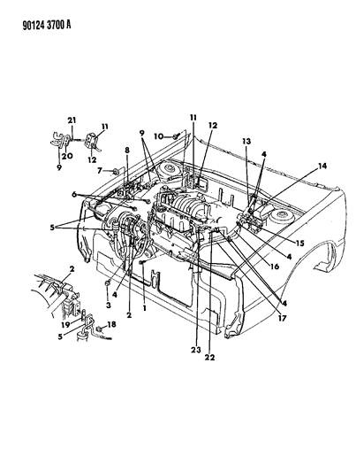 1990 Chrysler Imperial Plumbing - A/C & Heater Diagram