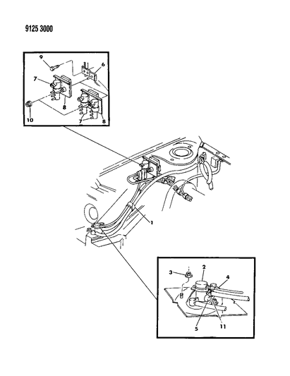 1989 Dodge Omni Vapor Canister Diagram