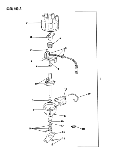 1986 Dodge Ram Van Distributor Diagram 1