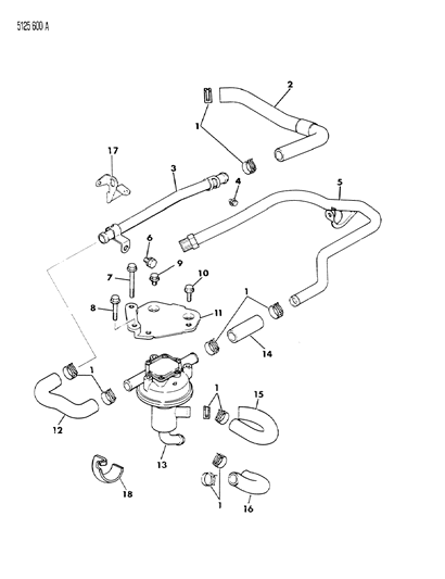 1985 Dodge Caravan Secondary Air Supply Diagram