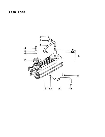 1984 Dodge Ram 50 Rocker Cover Diagram 2