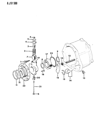 1988 Jeep Wrangler Governor & Parking Sprag Diagram