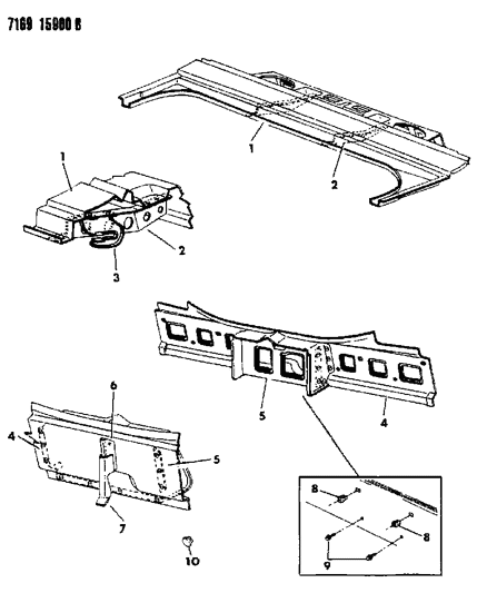 1987 Chrysler Fifth Avenue Deck Opening Panel Diagram