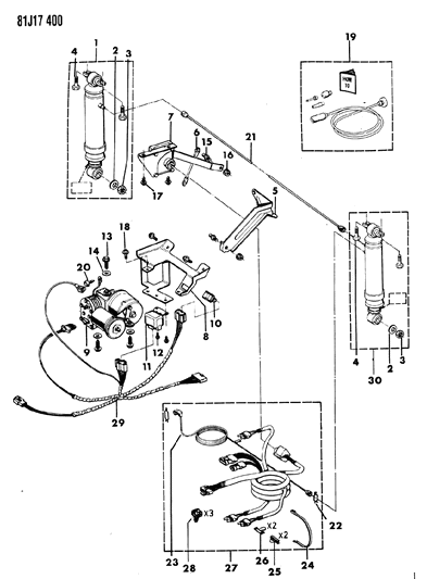 1984 Jeep Wagoneer Shock Absorber System Diagram