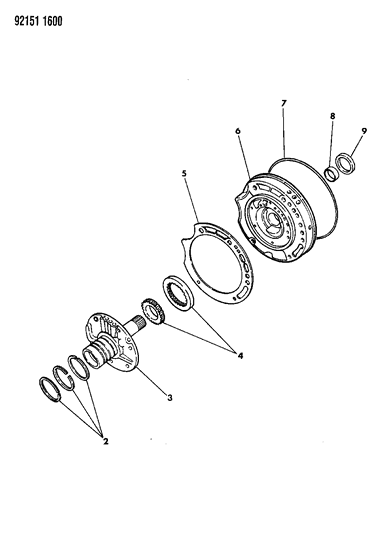 1992 Chrysler Imperial Oil Pump With Reaction Shaft Diagram
