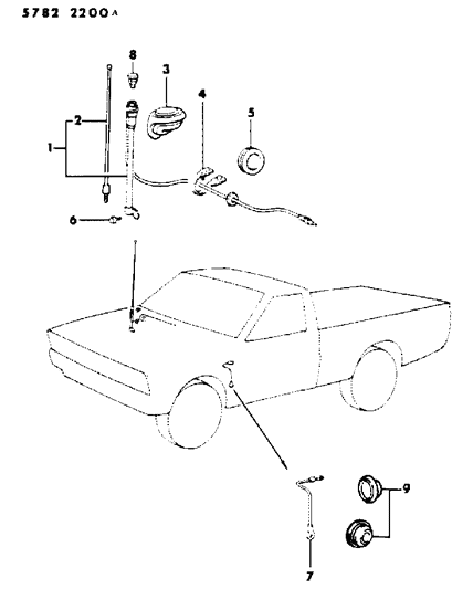 1986 Dodge Ram 50 Antenna Diagram