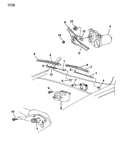 1985 Chrysler New Yorker Windshield Wiper System Diagram