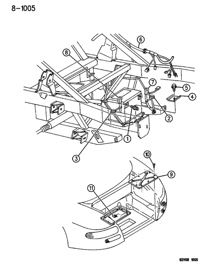 1994 Dodge Viper Cover-Battery Terminal Diagram for 4642591