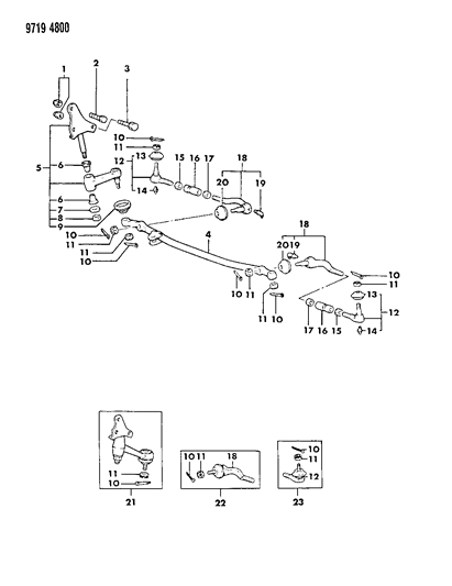 1989 Dodge Raider Linkage, Steering Diagram