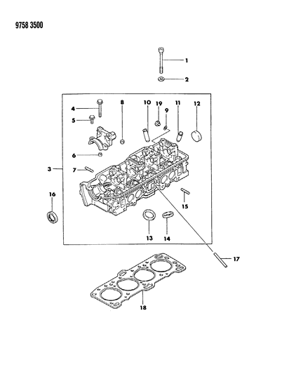 1989 Dodge Ram 50 Cylinder Head Diagram 2