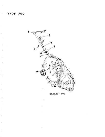 1984 Dodge Colt Controls, Clutch Diagram 2