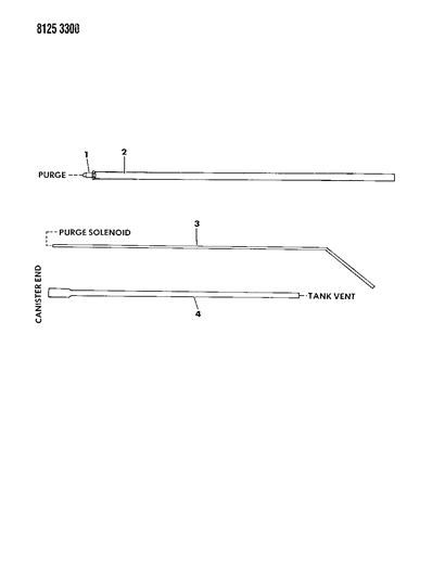 1988 Dodge Grand Caravan Vapor Canister Hose Harness Diagram 2