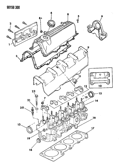 1990 Dodge Omni Cylinder Head Diagram