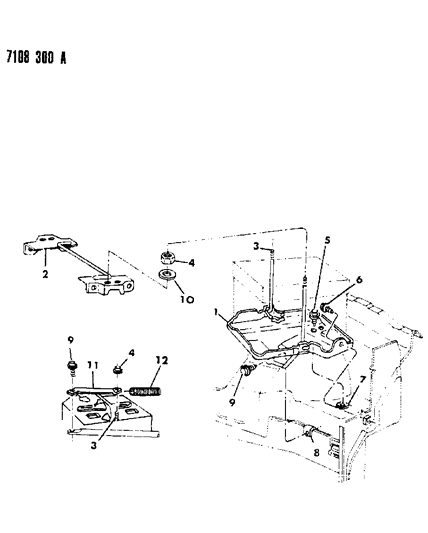 1987 Dodge Diplomat Battery Tray Diagram