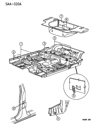 1995 Dodge Spirit Plugs Floor Pan And Pillar Diagram