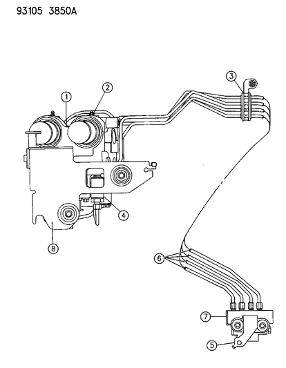 1993 Chrysler LeBaron Anti-Lock Brake System Diagram 1