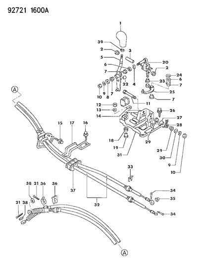 1994 Dodge Stealth Controls, Gearshift Diagram