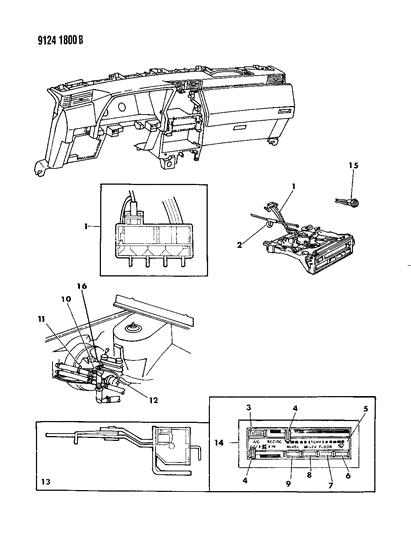 1989 Chrysler LeBaron GTS Control, Air Conditioner Diagram
