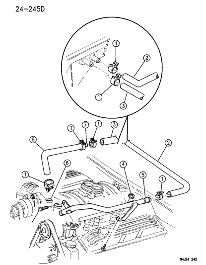 1994 Jeep Grand Cherokee Heater Hoses Diagram 2