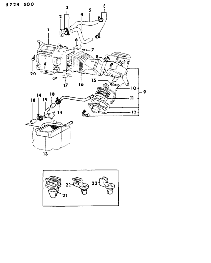 1985 Dodge Colt Heater Unit & Heater Plumbing Diagram
