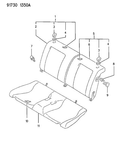 1991 Dodge Stealth Rear Seats Diagram