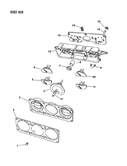 1986 Dodge D350 Instrument Panel Cluster Diagram