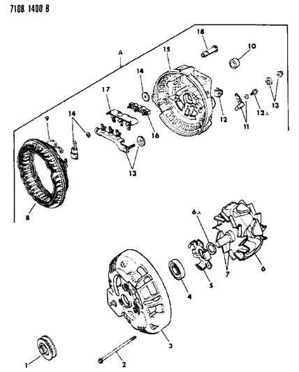 1987 Dodge Shadow Alternator Diagram 1