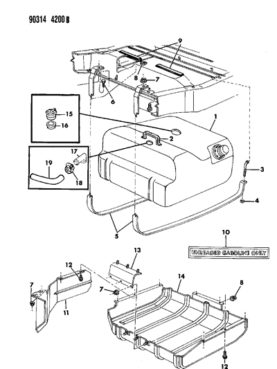 1993 Dodge D150 Fuel Tank Diagram 1