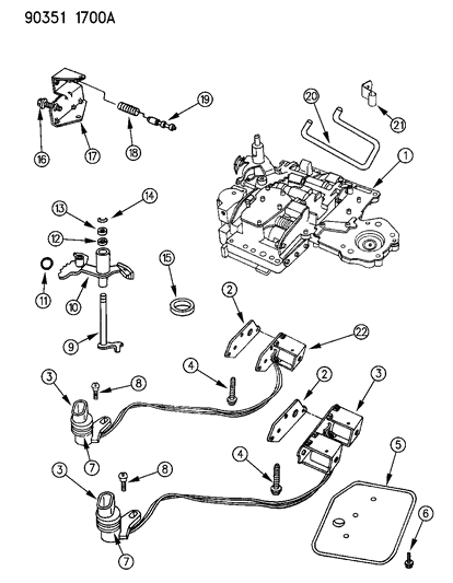 1993 Dodge Ramcharger Valve Body Diagram 1