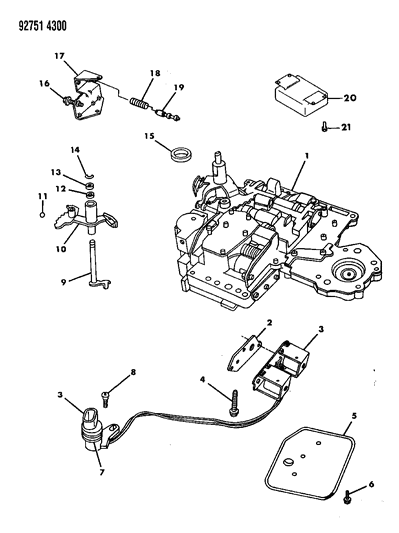 1993 Dodge Colt Valve Body Diagram