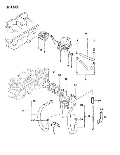 1989 Dodge Ram 50 Fuel Pump Diagram